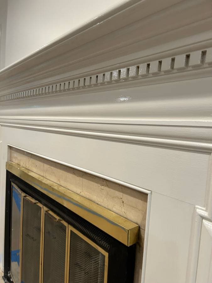 picture of an island park new york long island residential home fireplace freshly painted